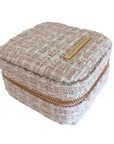 Small Tweed Jewellery Box-Pale Pink