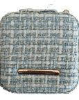 Small Tweed Jewellery Box-Pale Blue