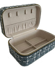 Large Tweed Jewellery Box-Light Blue