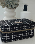 Large Tweed Jewellery Box-Black