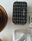 Large Tweed Jewellery Box-Black