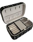 Large Tweed Jewellery Box-Black