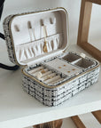 Large Tweed Jewellery Box-Cream