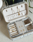 Large Tweed Jewellery Box-Cream