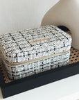 Large Tweed Jewellery Box-Cream