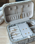 Large Tweed Jewellery Box-Cream