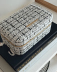 Large Tweed Jewellery Box-Cream