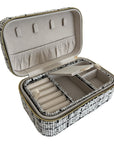 Large Tweed Jewellery Box-Cream