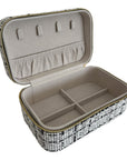 Large Tweed Jewellery Box-Cream