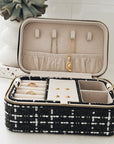 Large Tweed Jewellery Box-Khaki