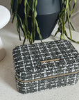 Large Tweed Jewellery Box-Khaki