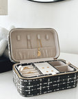 Large Tweed Jewellery Box-Khaki