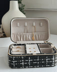 Large Tweed Jewellery Box-Khaki