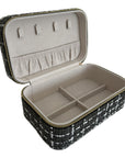 Large Tweed Jewellery Box-Khaki