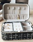 Large Tweed Jewellery Box-Khaki