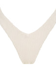 Bandeau Bikini Bottom-Ribbed Ivory
