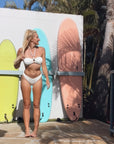Bandeau Bikini Bottom-Ribbed Ivory