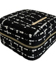 Small Tweed Jewellery Box-Black