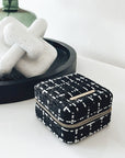 Small Tweed Jewellery Box-Black