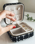 Small Tweed Jewellery Box-Black