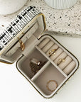 Small Tweed Jewellery Box-Cream