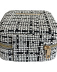 Small Tweed Jewellery Box-Cream