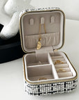 Small Tweed Jewellery Box-Cream