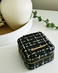 Small Tweed Jewellery Box-Khaki