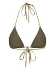 Triangle Bikini Top-Velvet Green