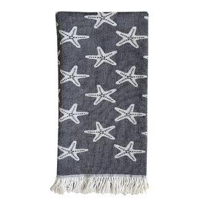 Bamboo Turkish Towel-Denim Starfish