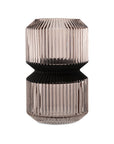 Ribbed Designer Vase-Medium-Champagne