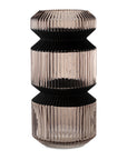 Ribbed Designer Vase-Large-Champagne
