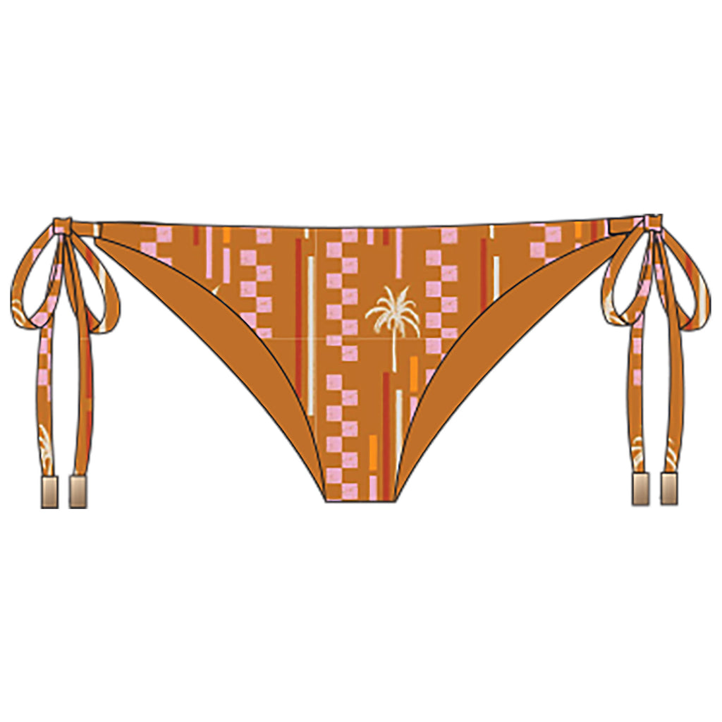 Thin Tie Side Bikini Bottom-Morocco