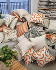 Cushion Cover-Coastal Fringe-Muse Burnt Orange-45cm x 45cm
