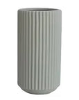 Ribbed Ceramic Vase-Sage-XL