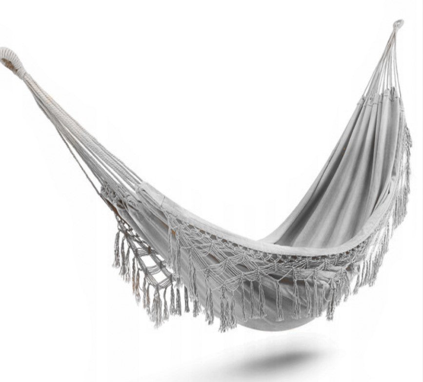 Boho Cotton Macrame Hammock-Grey