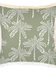 Cushion Cover-Coastal Fringe-Cabana Palms Sage-45cm x 45cm