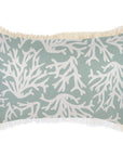 Cushion Cover-Coastal Fringe-Coastal Coral Seafoam-35cm x 50cm