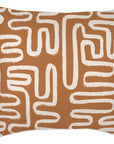 Cushion Cover-With Piping-Maze Rust-60cm x 60cm