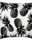 Cushion Cover-With Black Piping-Pineapples Black-60cm x 60cm