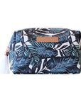 Saffiano Rectangle Boxy Cosmetic Bag-Atoll