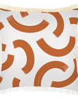 Cushion Cover-Coastal Fringe-Muse Burnt Orange-45cm x 45cm