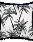 Cushion Cover-Coastal Fringe Black-Castaway-45cm x 45cm
