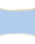Cushion Cover-Coastal Fringe-Solid Blue White-35cm x 50cm