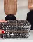 Large Tweed Jewellery Box-Khaki