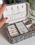 Large Tweed Jewellery Box-Khaki