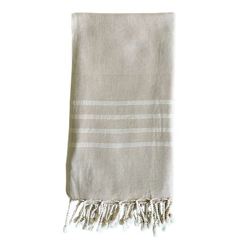 Bamboo Turkish Towel-Pale Blue Stripe
