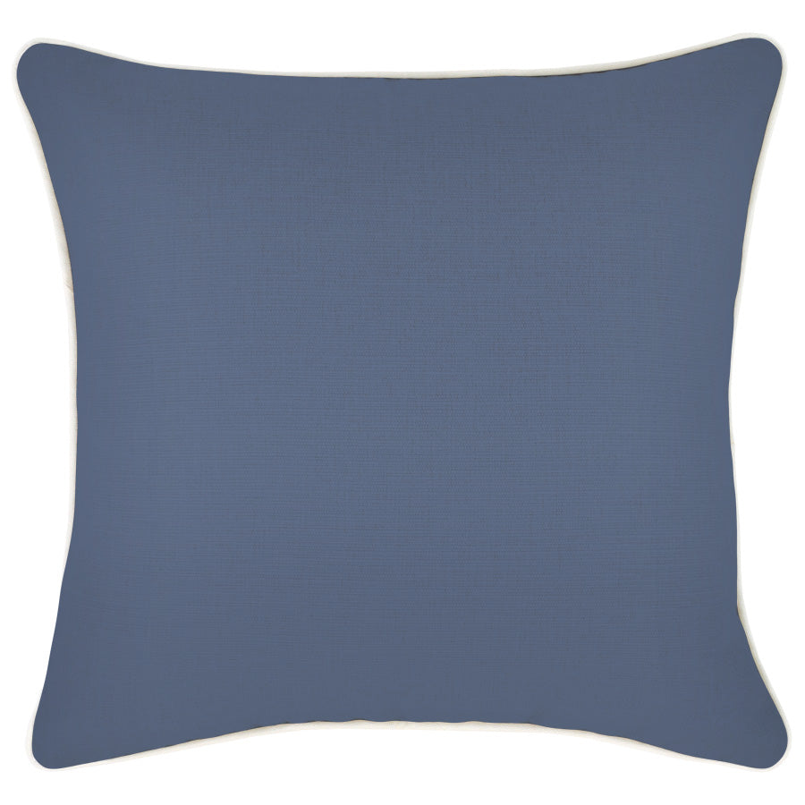 Cushion Cover-With Piping-Solid Denim-60cm x 60cm