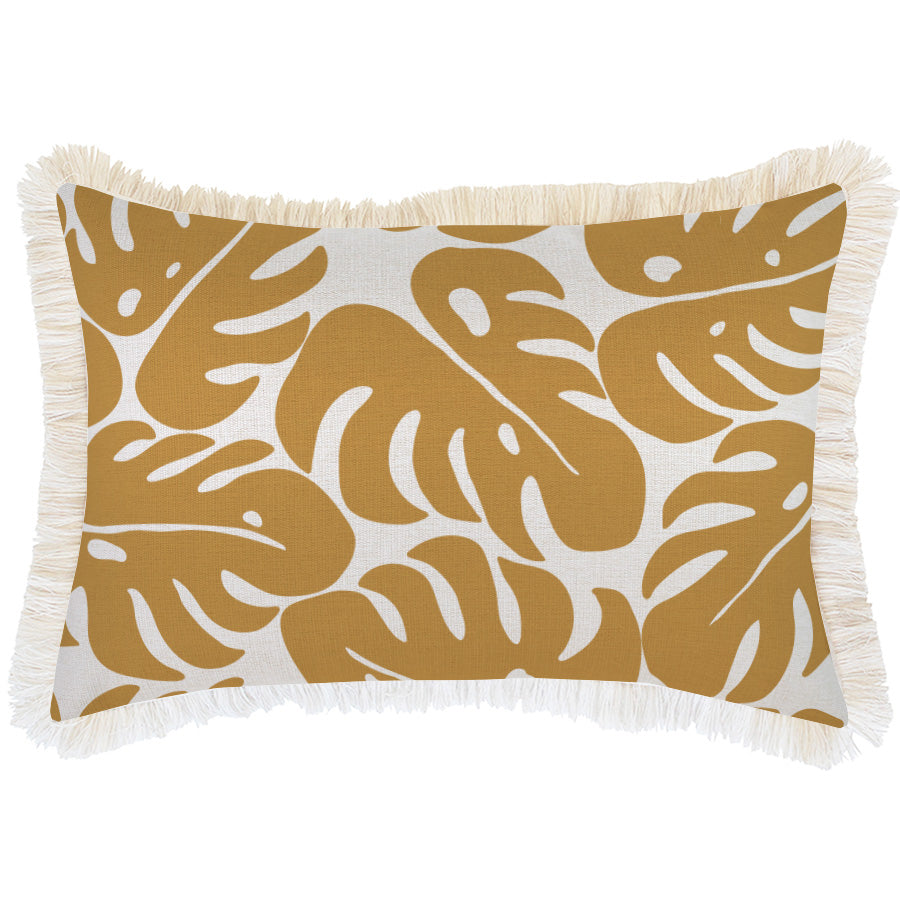 Cushion Cover-Coastal Fringe-Martinique Mustard-35cm x 50cm
