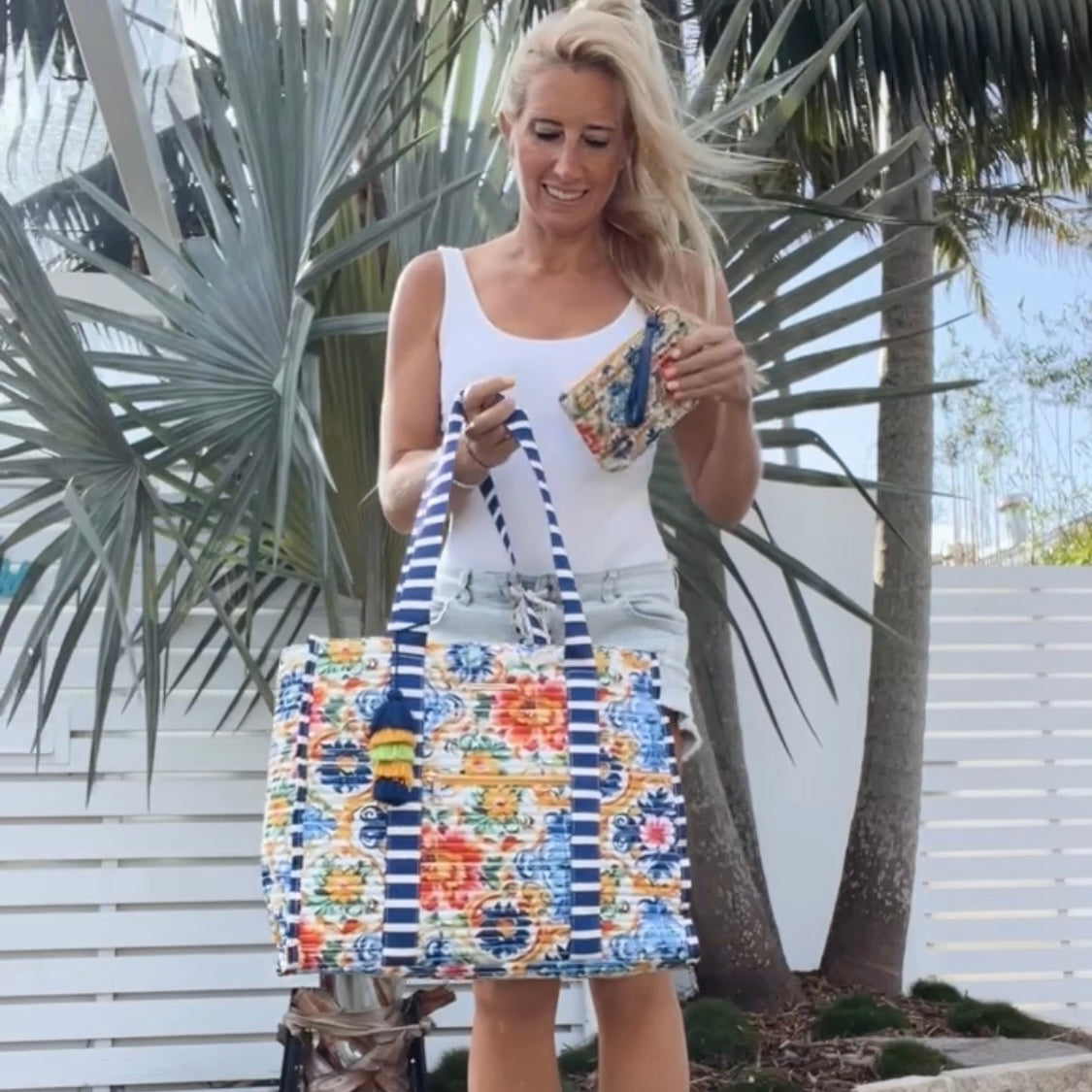 Striped Beach Bag-La Dolce Vita